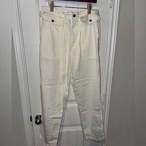 Banana Republic factory Cream cargo belted Pants